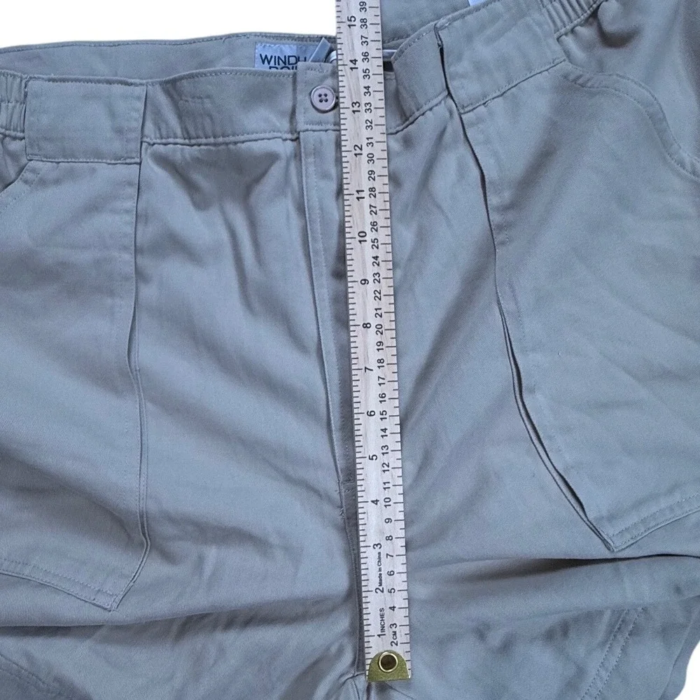 Windham Pointe Mens 42 Plaza Taupe Cargo‎ Shorts Side Elastic 6in Inseam New